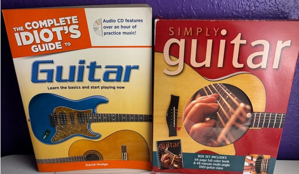Guitar Instructional Book Lot Complete Idiots Guide & DVD Set Beginner Chords